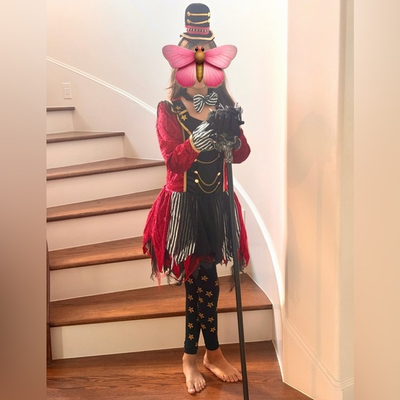 Spirit Halloween Kids Dark Ringmaster Costume Girls Lg 12-14 complete EUC - Picture 2 of 7